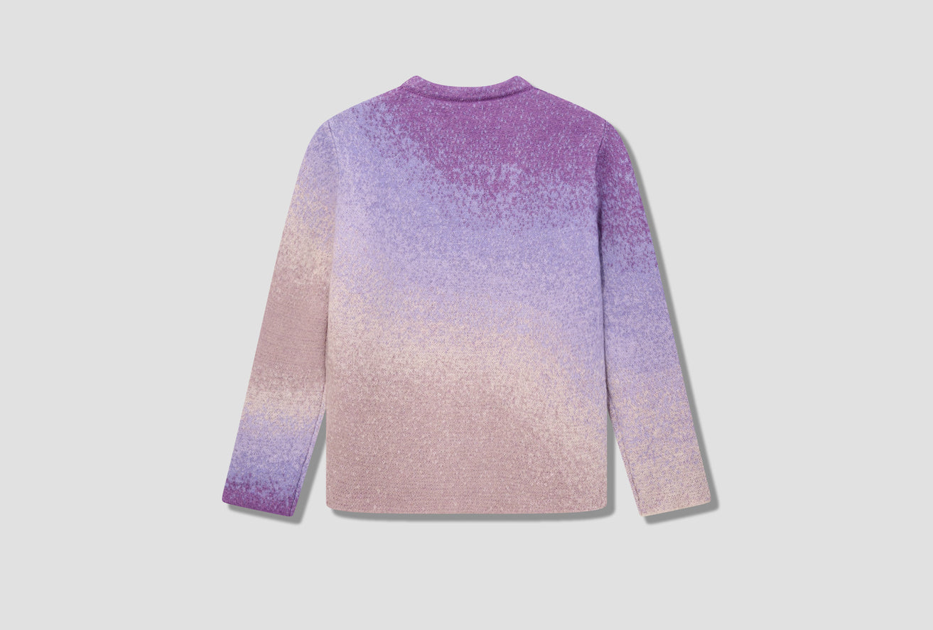 UNISEX GRADIENT CREW NECK SWEATER KNIT ERL05N005 Purple