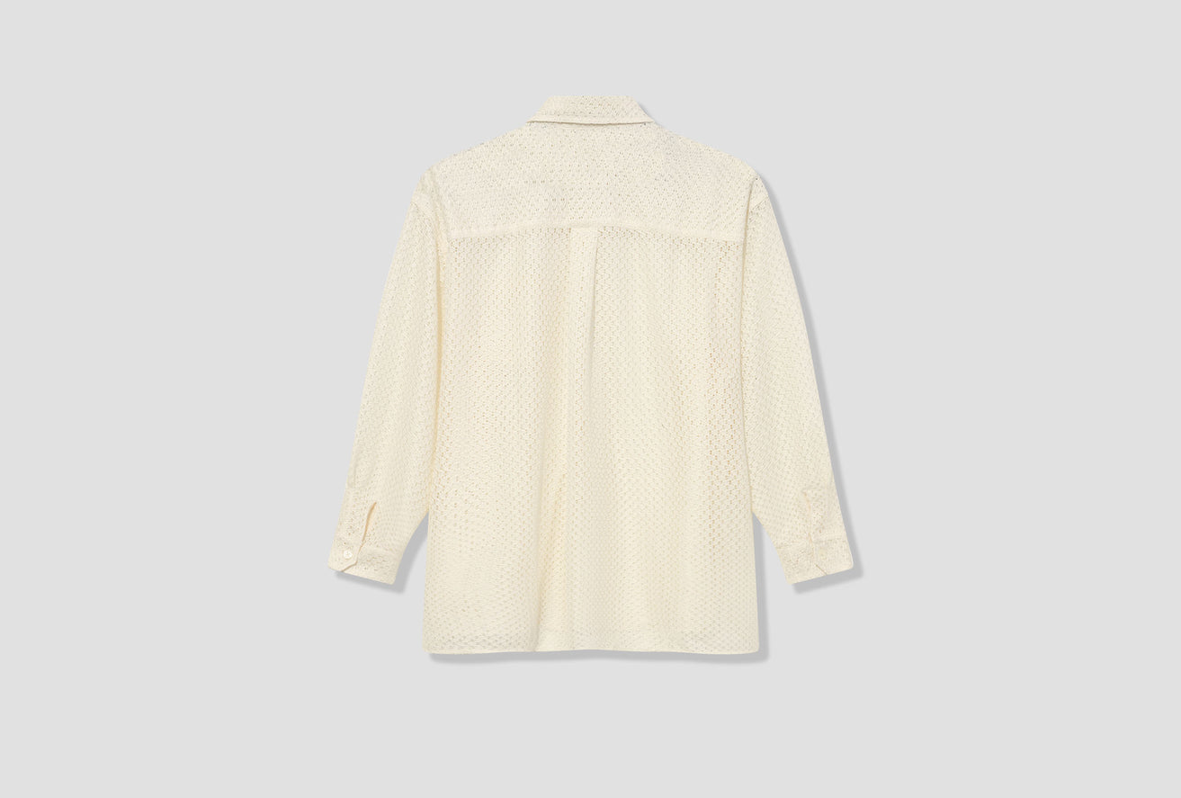 POPOVER SHIRT - OFF WHITE TECHNICAL LACE M4222PO Off white