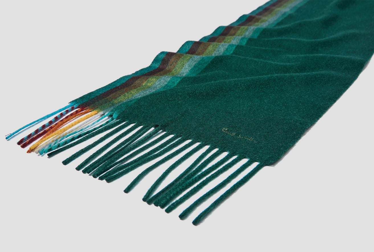 MEN SCARF BRIGHT STRIPE M1A-153G-HS09 Dark green
