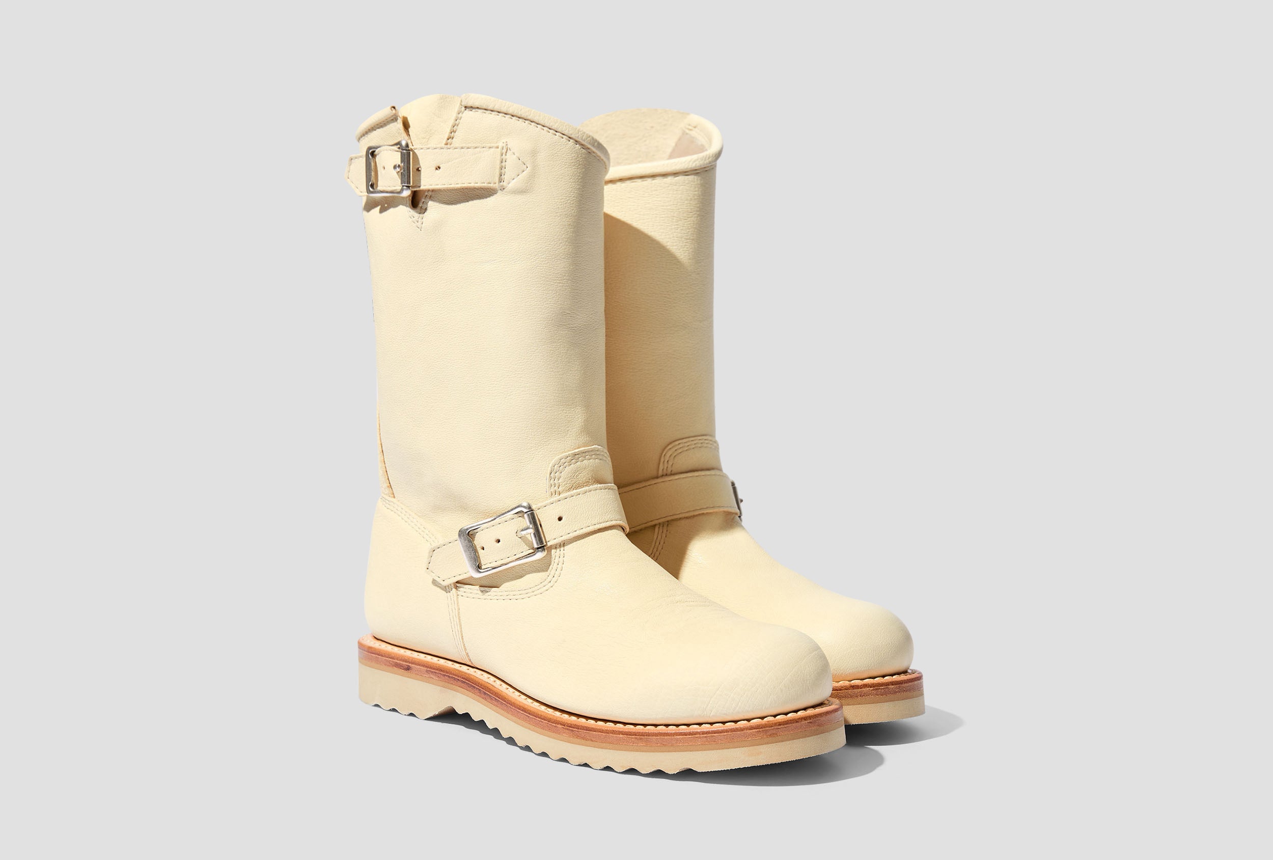 OUR LEGACY CORRAL BOOT - CREMA LEATHER A4227BC Off white – HARRESØ