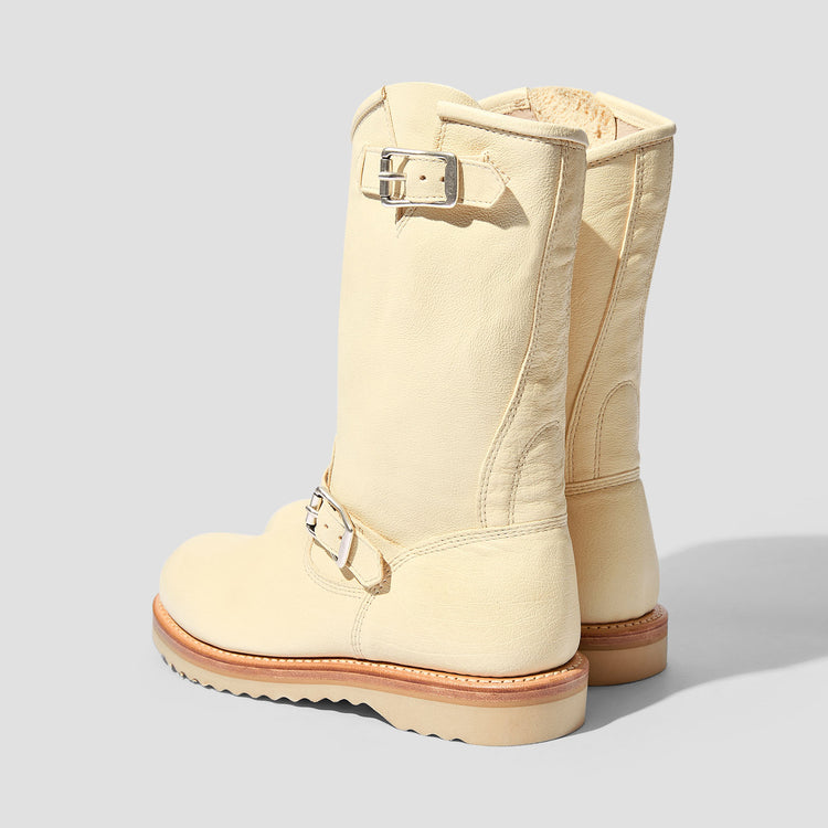CORRAL BOOT - CREMA LEATHER A4227BC Off white