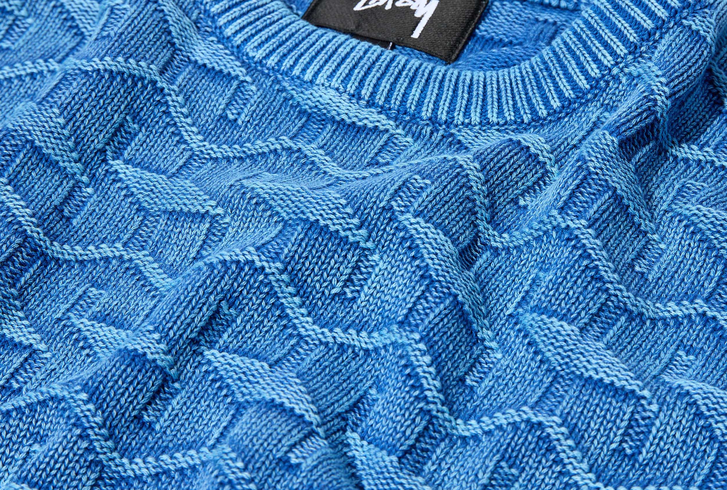 STÜSSY STRAND SWEATER 117147 Blue – HARRESØ