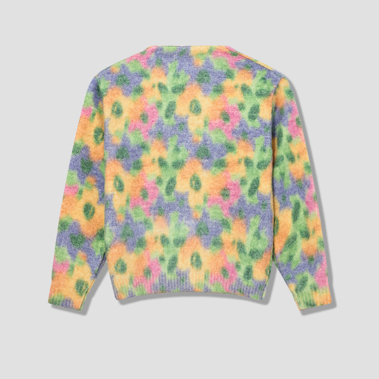 MOHAIR FLORAL PRINTED CARDIGAN AWK-SP22-SW001 Yellow