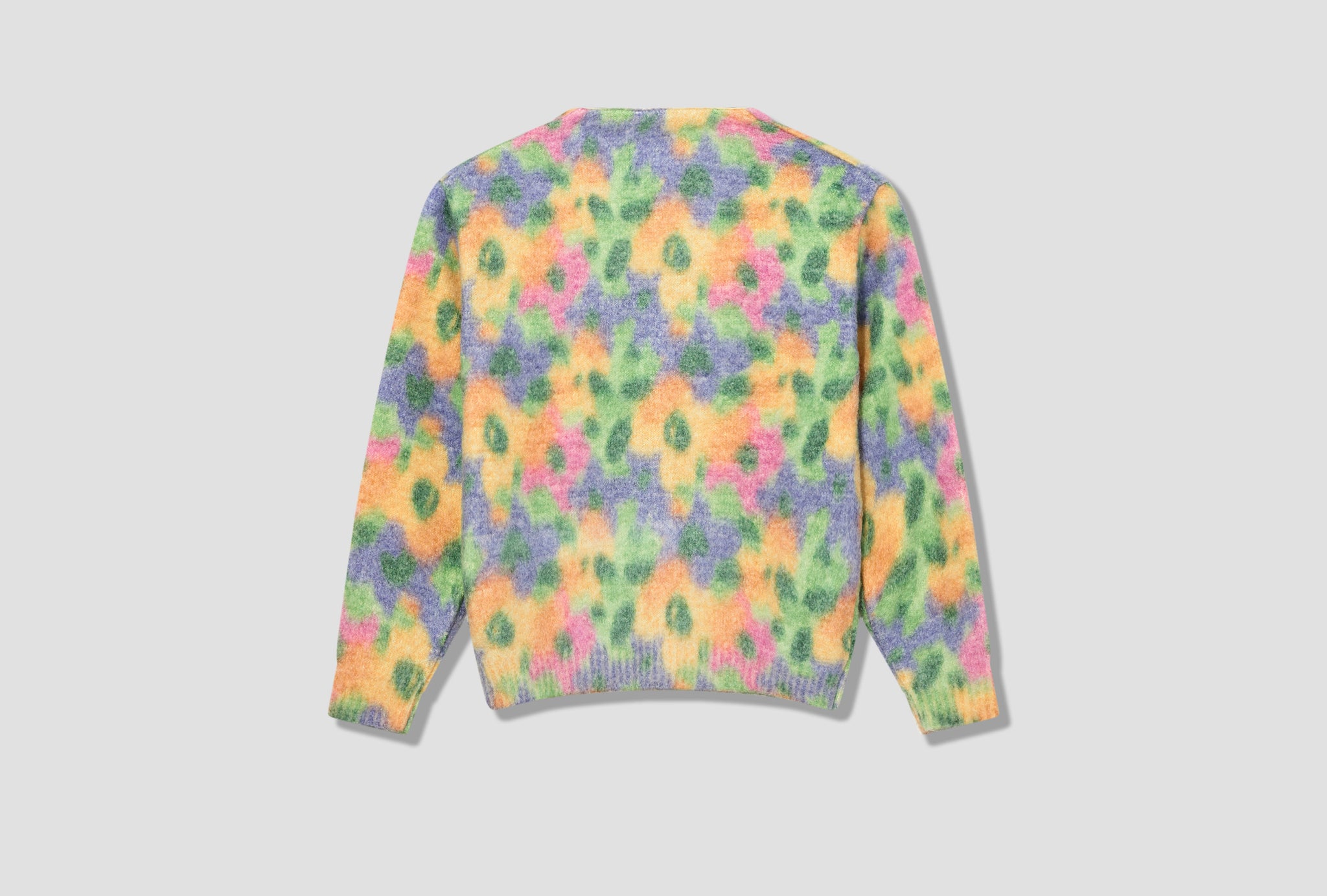MOHAIR FLORAL PRINTED CARDIGAN AWK-SP22-SW001 Yellow