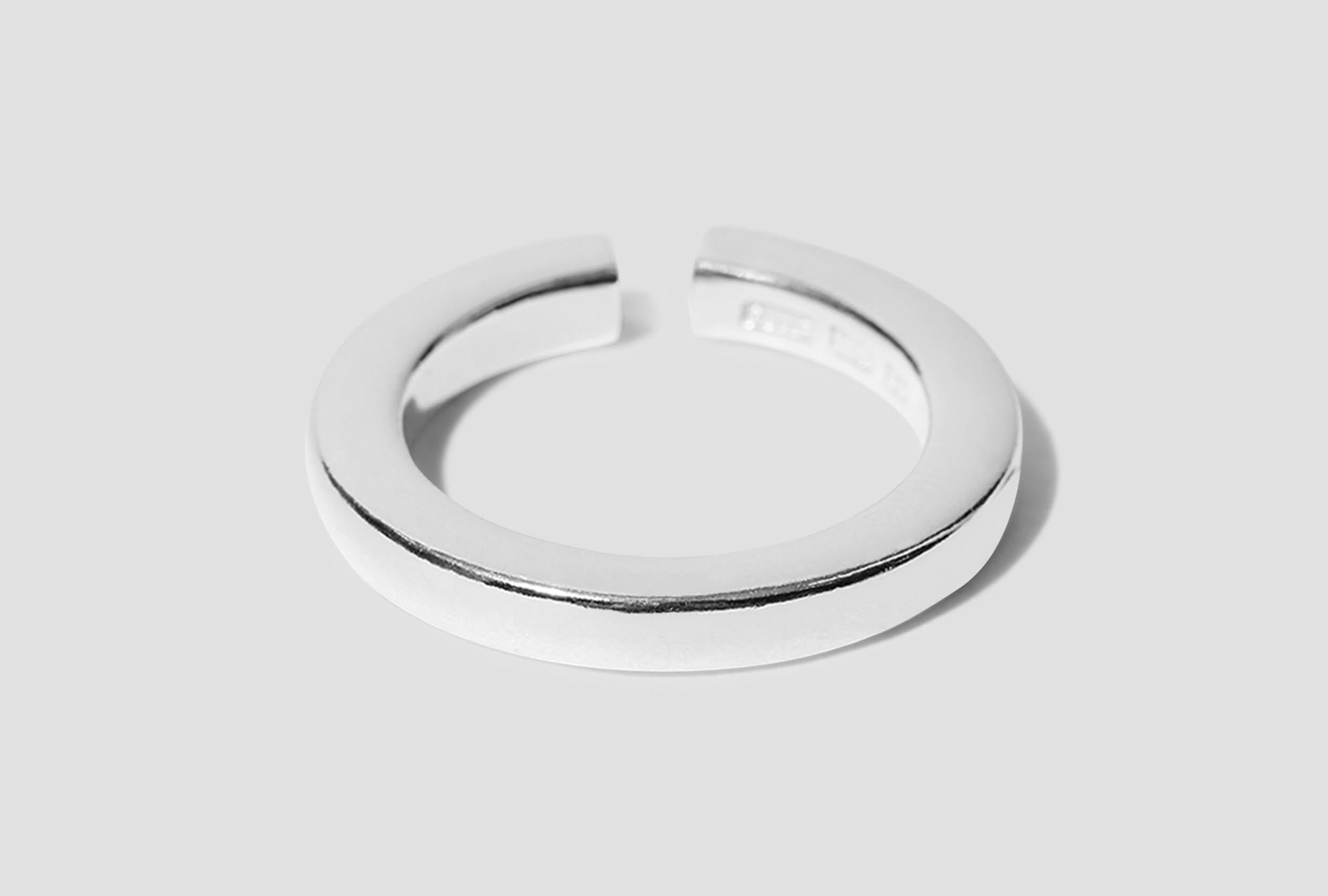 SQUARE RING THICK - POLISHED / STERLING SILVER 101790 Silver