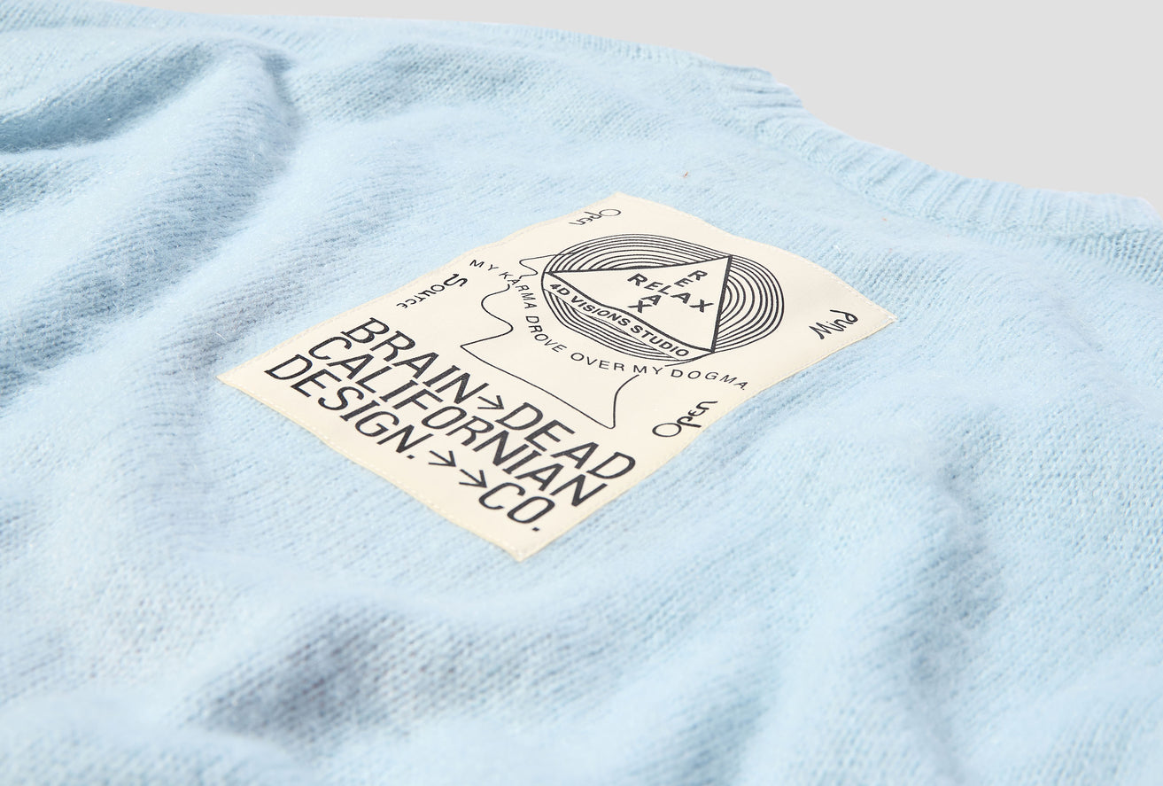 SUPERFUZZ LOGOHEAD CREWNECK SWEATER BDF22O12002639 Light blue