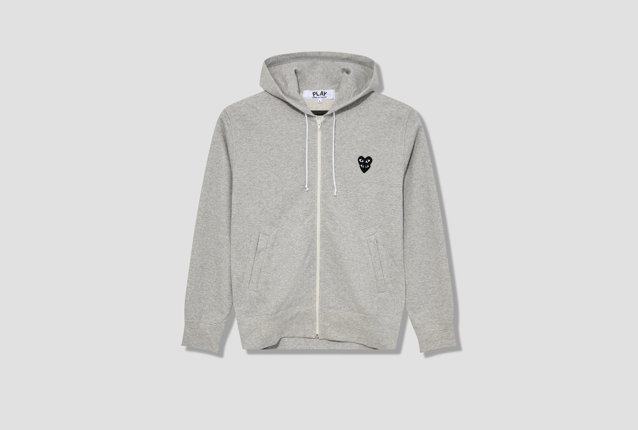 COMME DES GARÇONS PLAY Heart Zip-Up Hoodie With Back Logo
