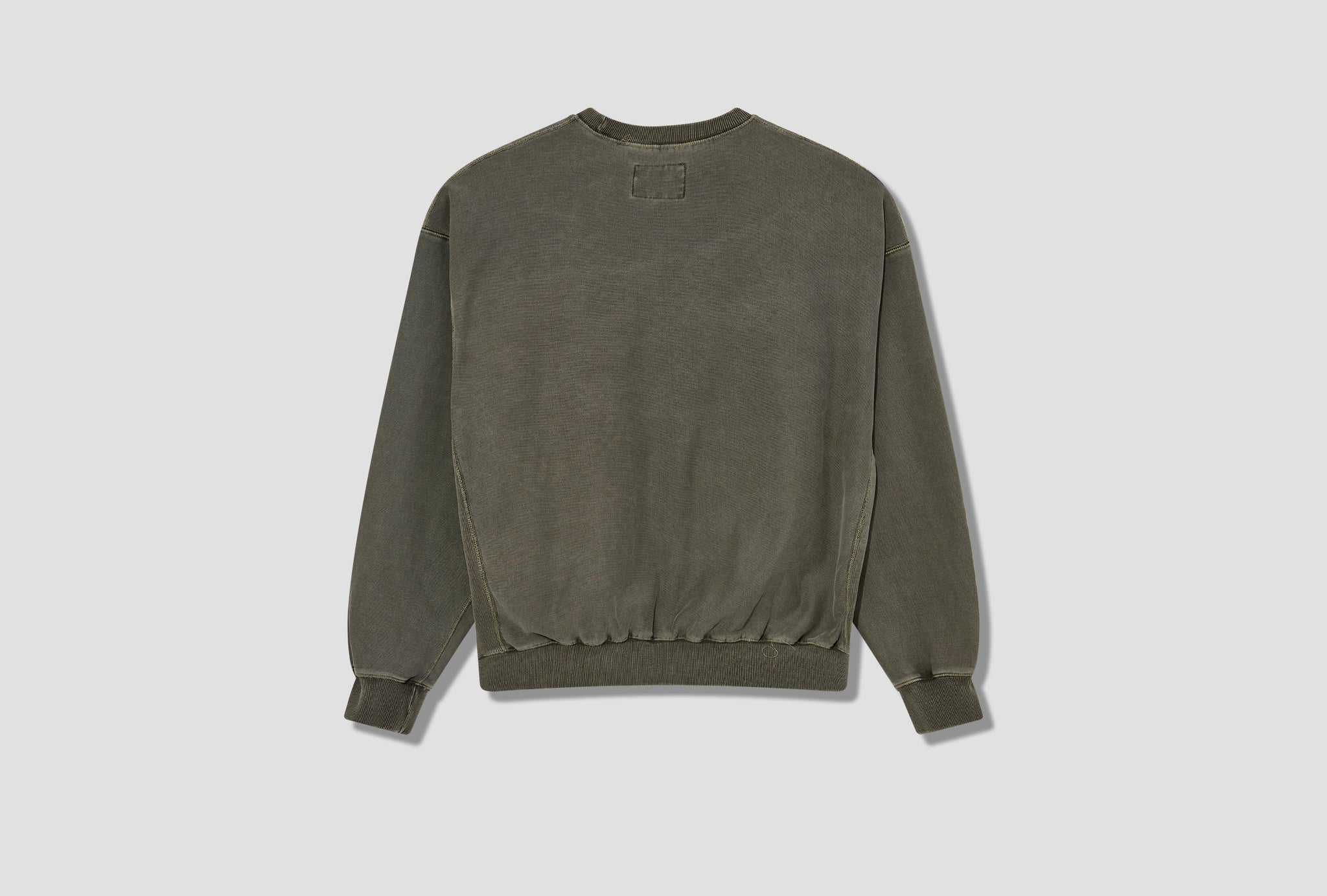 PIGMENT DYED EMBROIDERED CREWNECK SWEATSHIRT AWK-FW22-CN001 Dark green