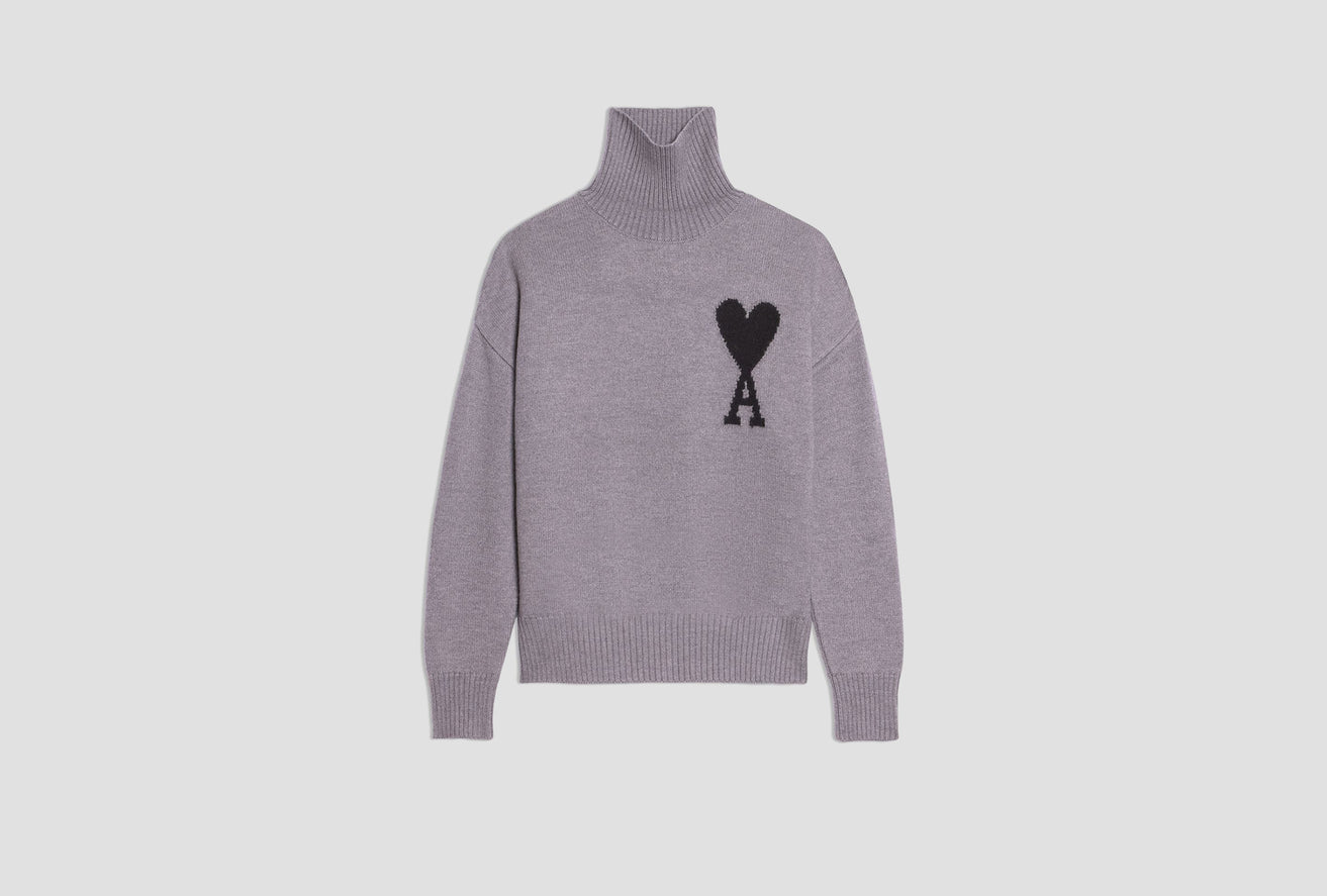 AMI DE COEUR FUNNEL NECK SWEATER UKS402.018 Grey