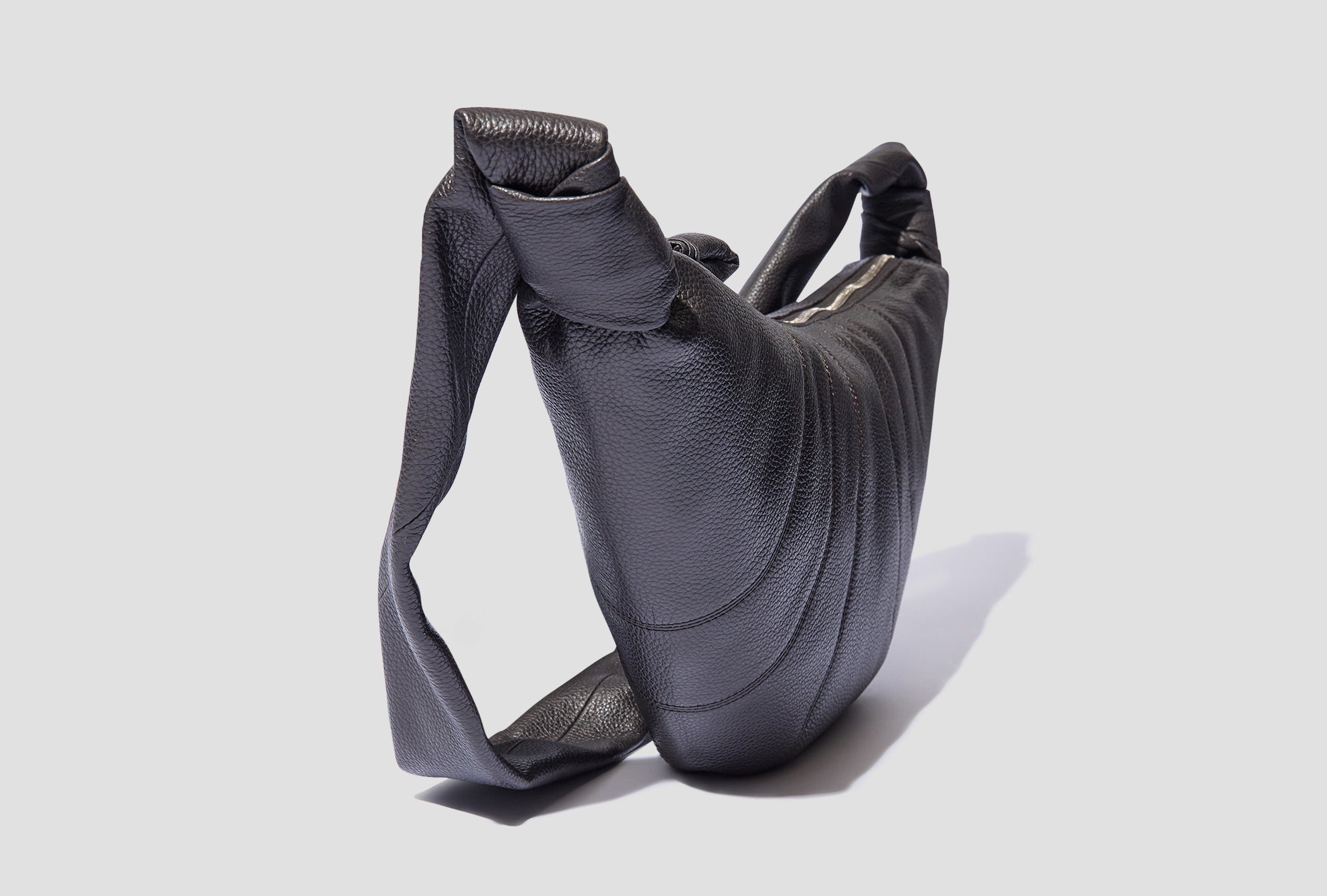 MEDIUM CROISSANT BAG - SOFT GRAINED LEATHER BG0001 LL0018 Dark brown