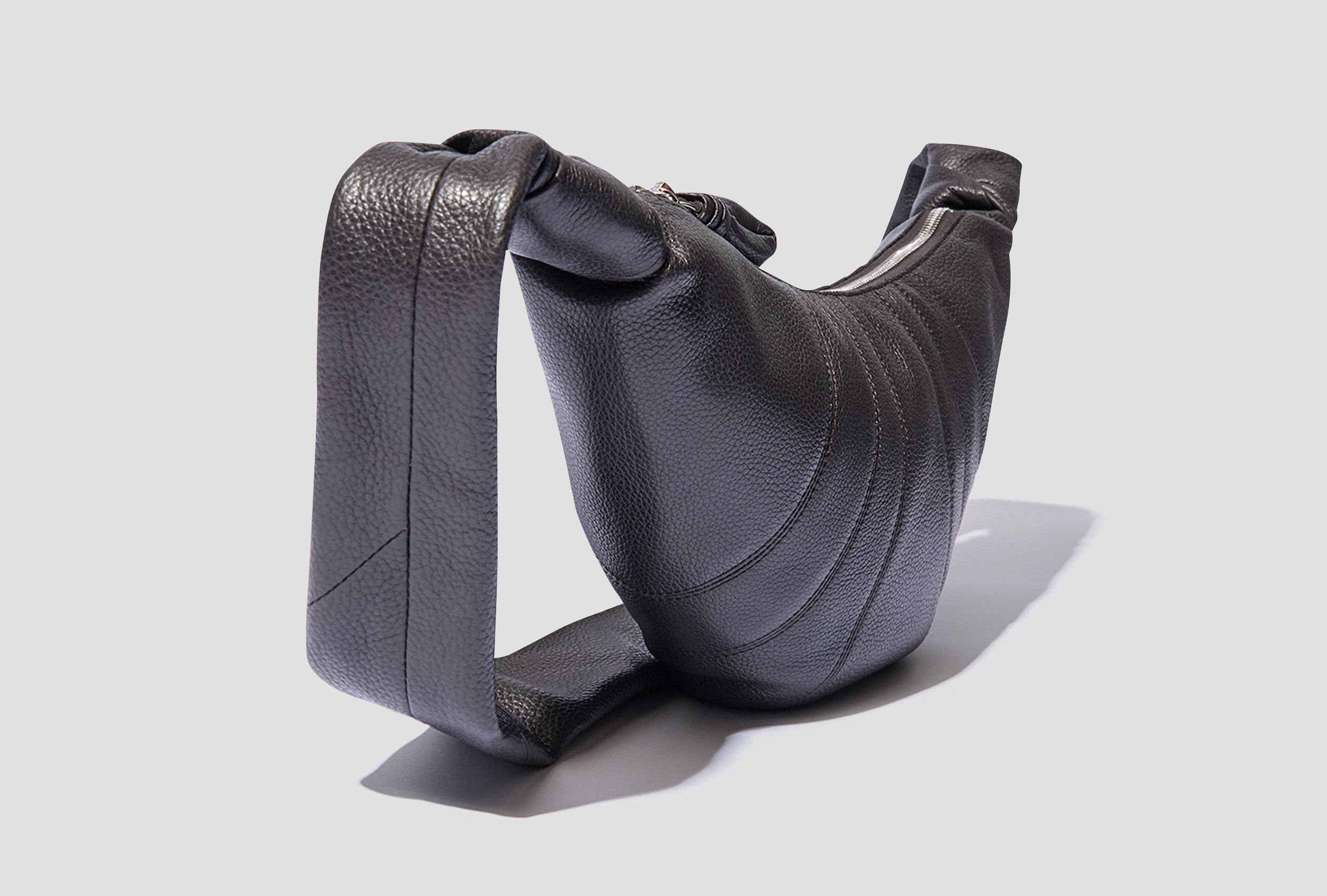 SMALL CROISSANT BAG - SOFT GRAINED LEATHER BG0003 LL0018 Dark brown