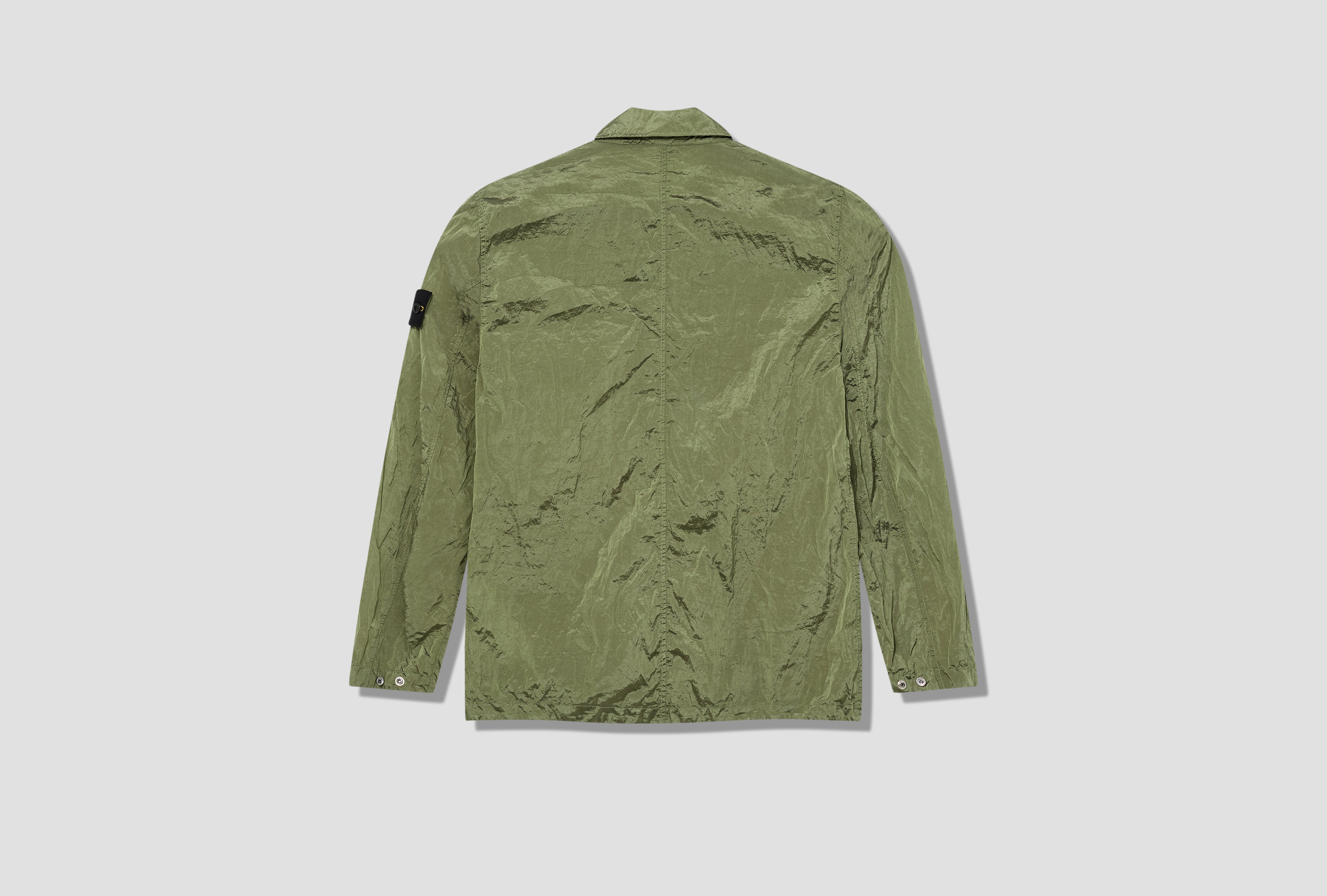 Stone island green outlet nylon metal overshirt jacket