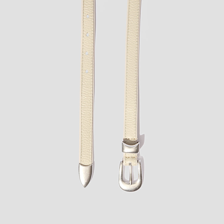 2 CM BELT - OFF WHITE LEATHER A22382OW Off white