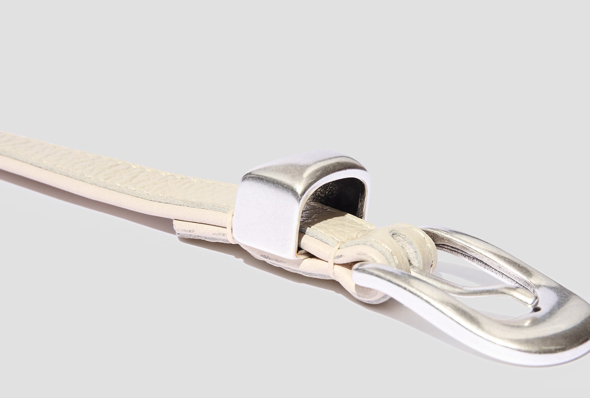 2 CM BELT - OFF WHITE LEATHER A22382OW Off white
