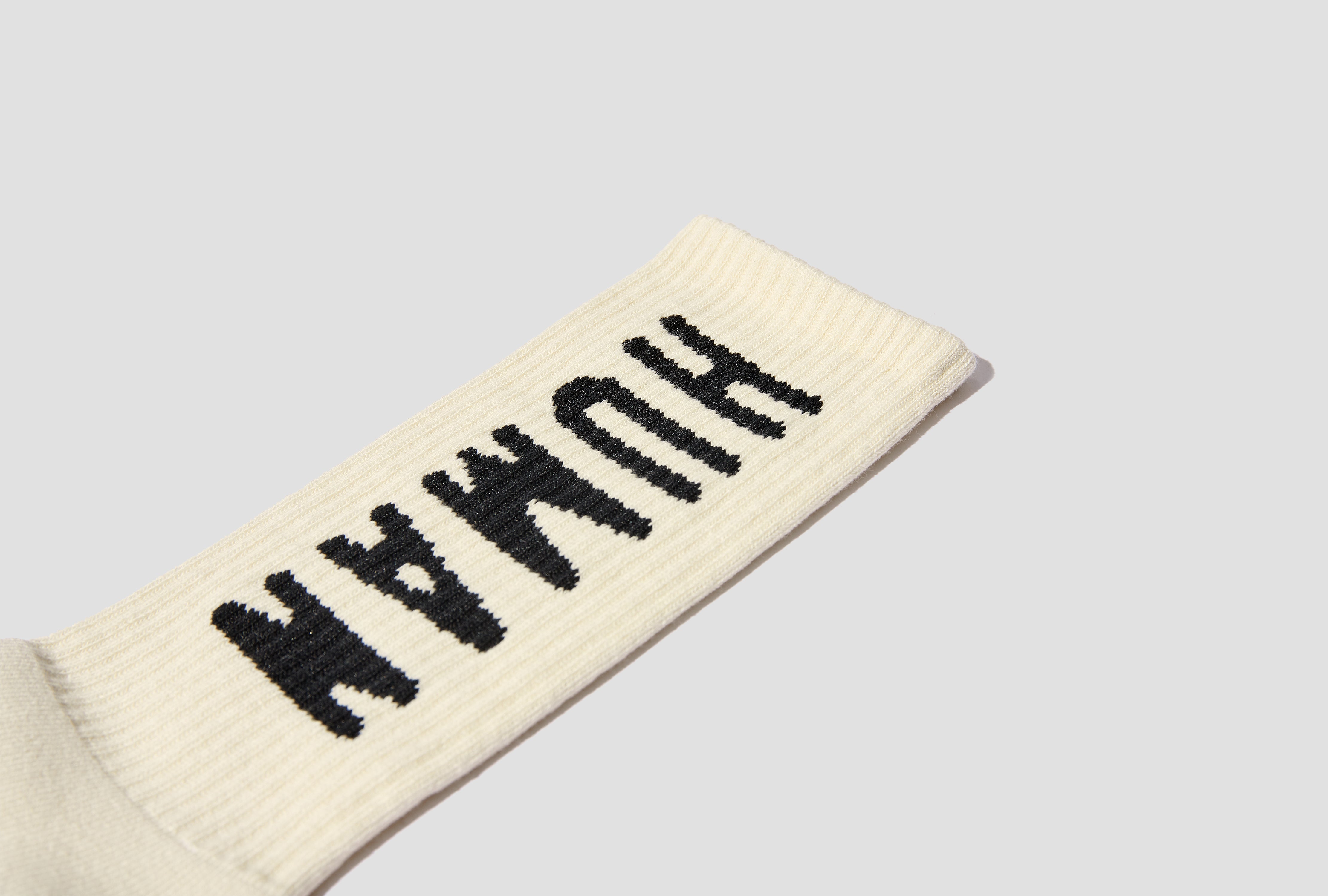 HUMAN MADE HM LOGO SOCKS HM25GD006 White – HARRESØ