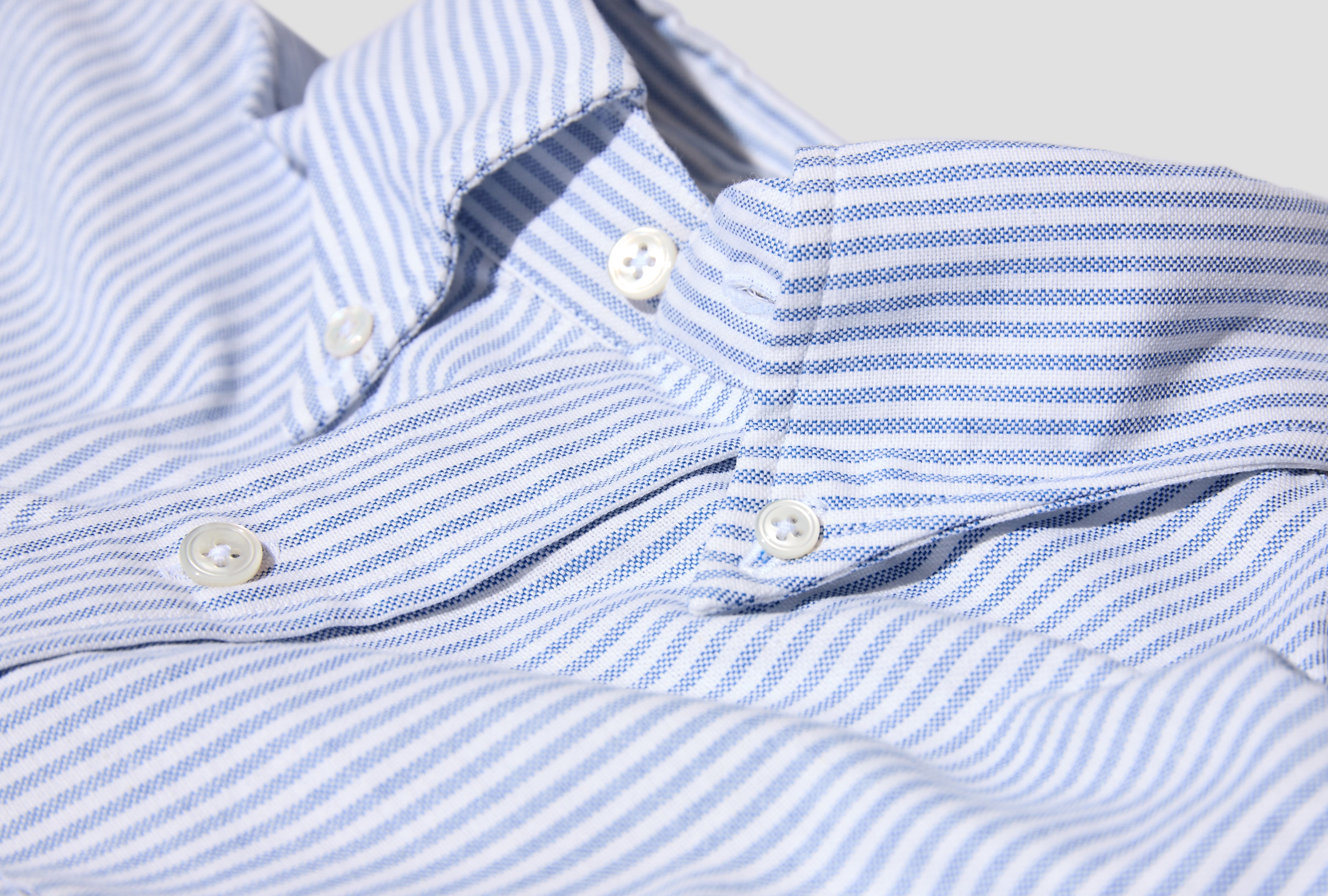 TICKING STRIPE BUTTON DOWN OXFORD SHIRT DR2A4A 21844-04 Blue