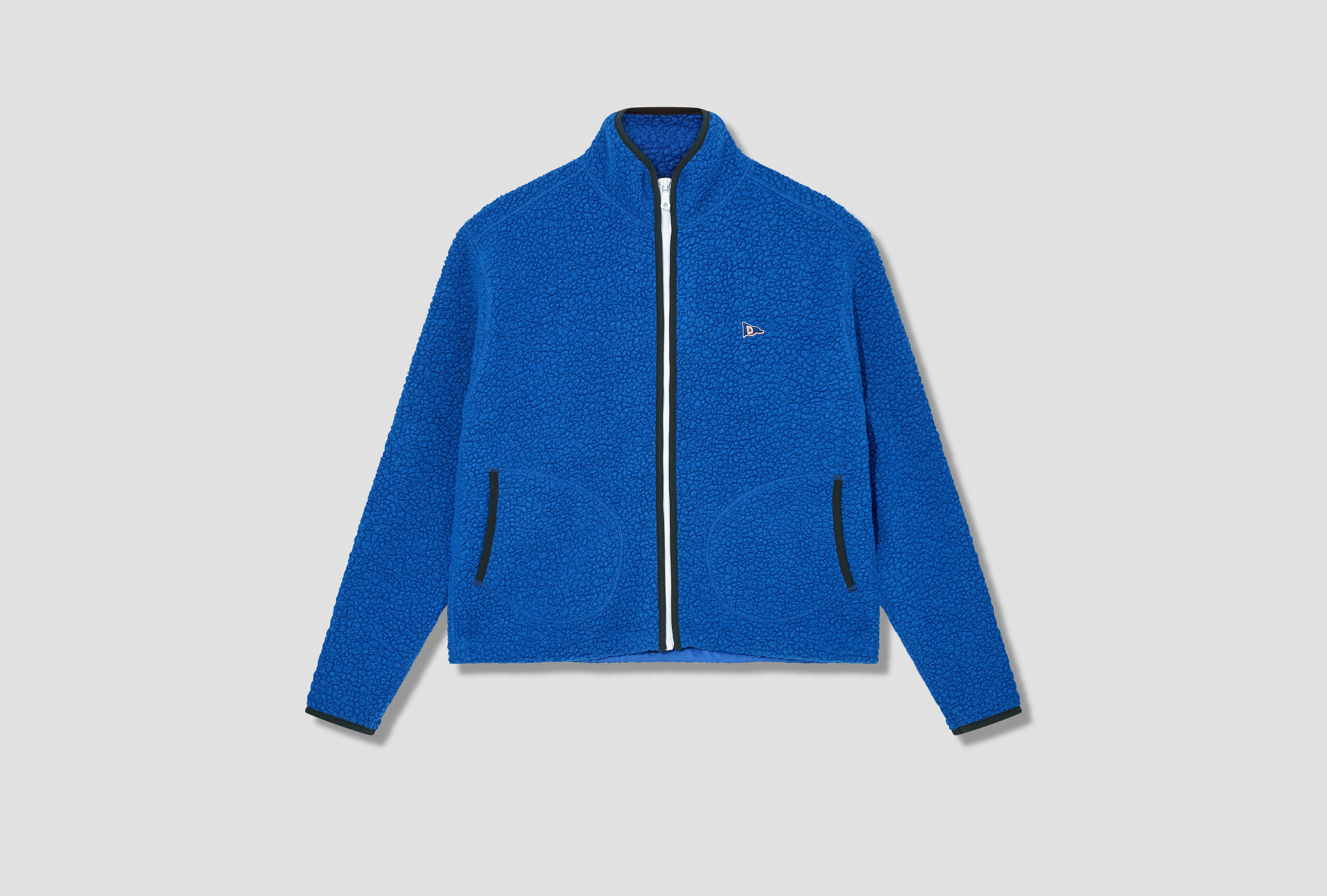 BOUCLE WOOL ZIP FLEECE JACKET DR2A5L 21265-01 Blue