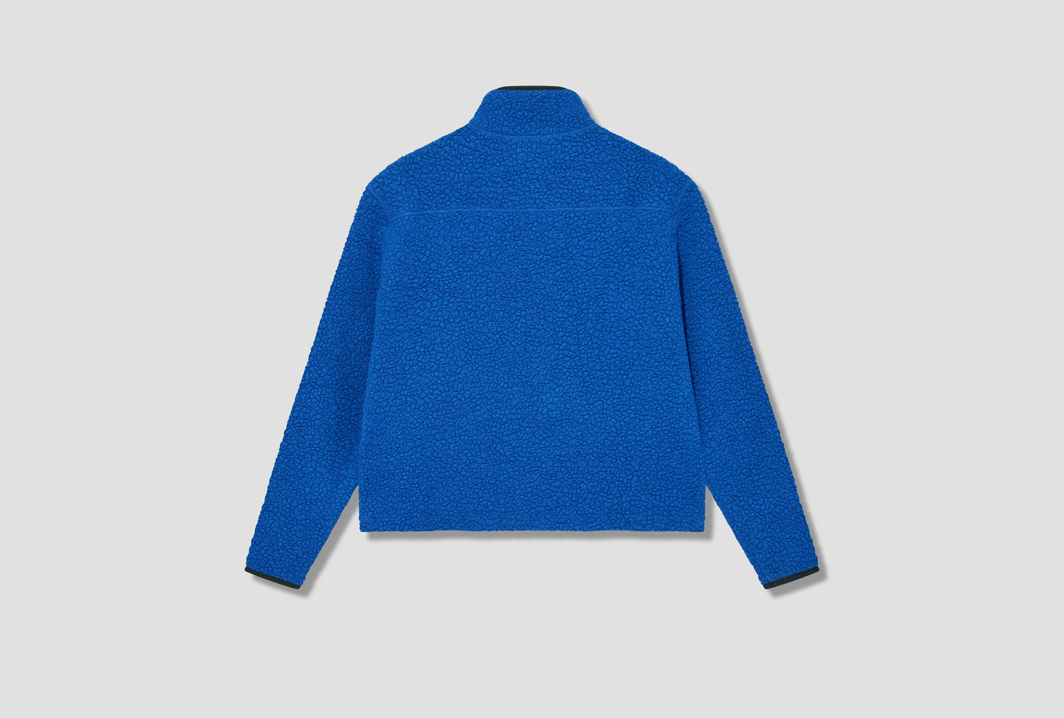 BOUCLE WOOL ZIP FLEECE JACKET DR2A5L 21265-01 Blue