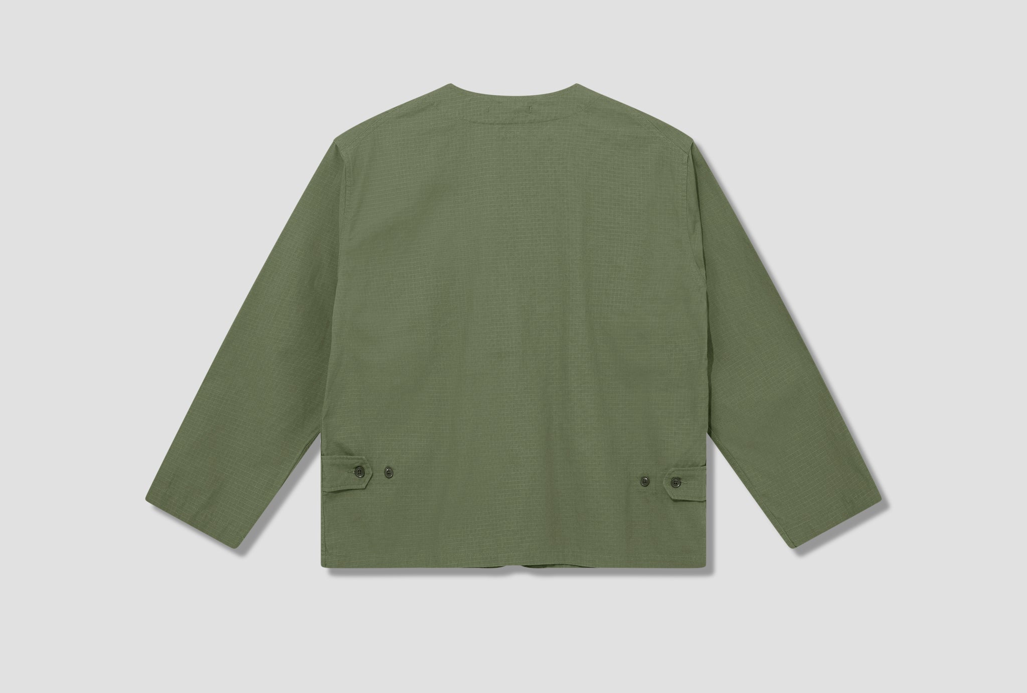 CARDIGAN JACKET - OLIVE COTTON RIPSTOP 23S1D034