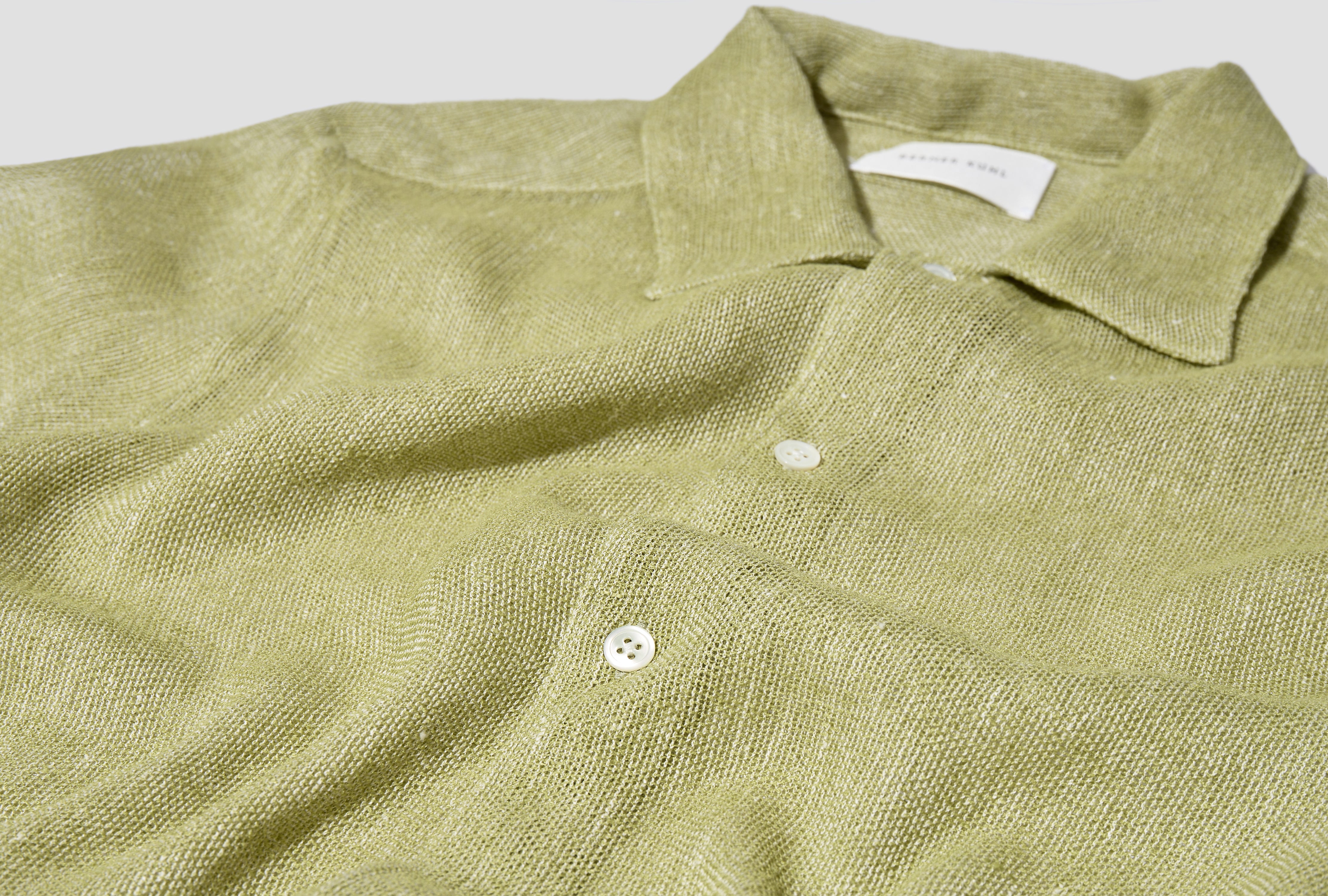 BENER KÜHL RAW SHIRT - LENO CLOTH 3-33S4 Light green – HARRESØ