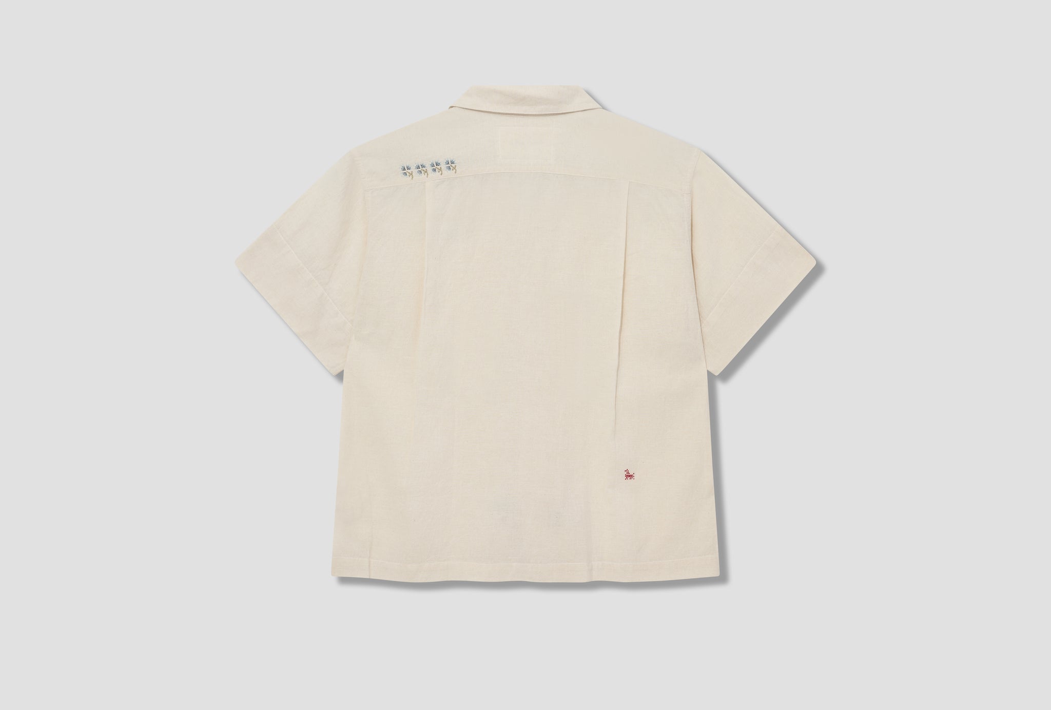 GREETINGS SHIRT - SAMPLER HAND EMBROIDERY SSS23SHGRECOLSAM Off white