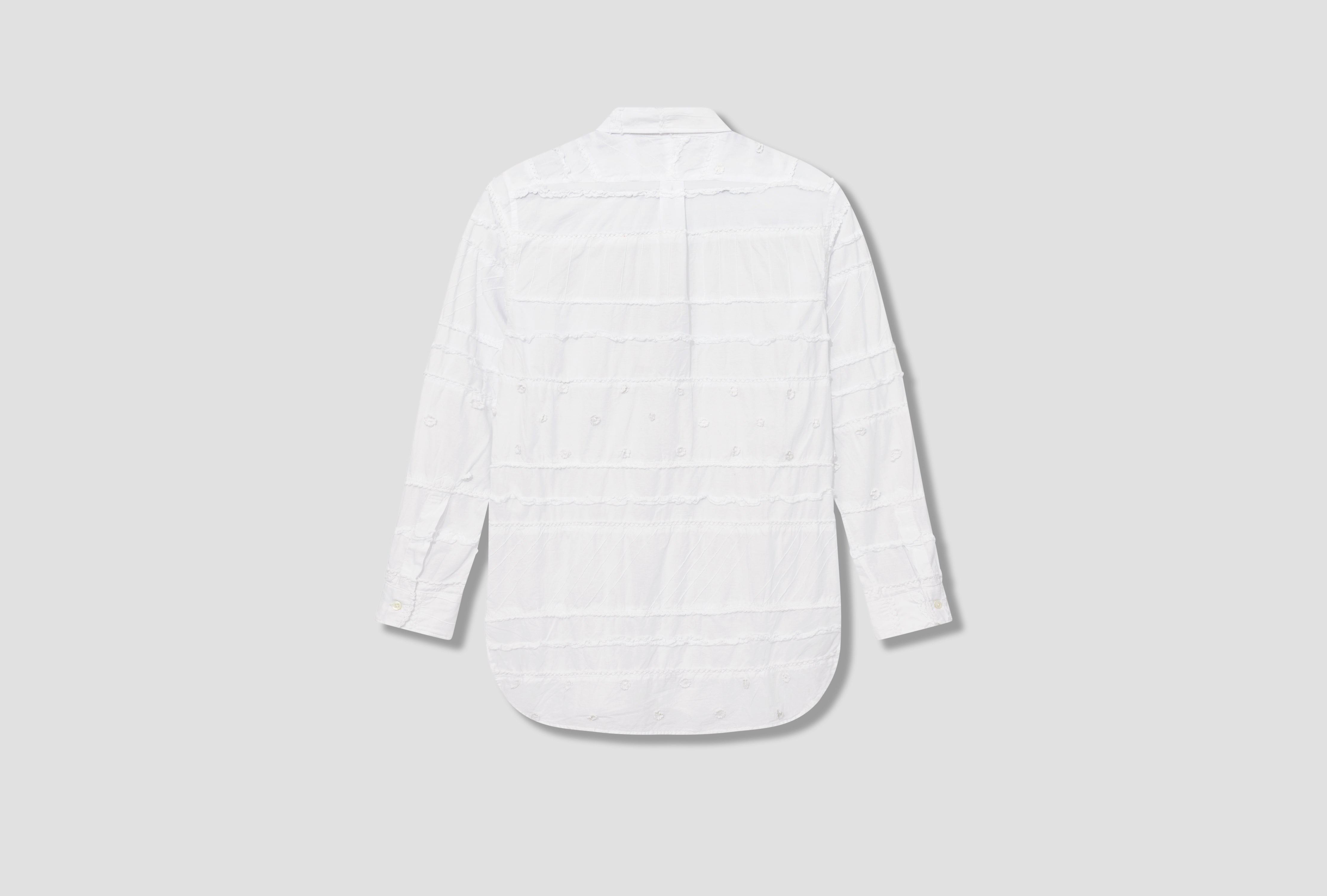 19 CENTURY BD SHIRT - WHITE COTTON MIXED PATCHWORK 23S1A001