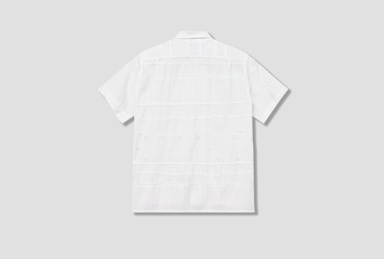 CAMP SHIRT - WHITE COTTON MIXED PATCHWORK 23S1A004